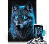 Puzzle 1000 pezzi per adolescenti Lupo gelido magico Difficile da completare ma divertente e umoristico Lista dei desideri con Babbo Natale 38x26cm