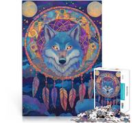 Puzzle 1000 pezzi per adolescenti Lupo magico Aiuta il cervello ad allenare i giocattoli che creano dipendenza per coltivare la pazienza Un'opera d'arte 52x38cm