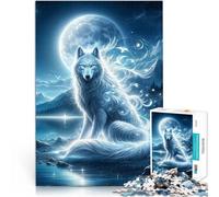 Puzzle 1000 pezzi per adolescenti Lupo mistico per il giocattolo di sfida del gioco educativo Regalo di compleanno, regali, arte murale 75x50cm