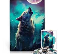 Puzzle 1000 pezzi per adolescenti Lupo Nero Giocattoli che creano dipendenza e sfidano l'intelligenza del cervello Buon regalo 75x50cm