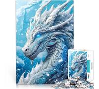 Puzzle 1000 pezzi per adolescenti Maestà del Drago delle Nevi Vacanza a casa: uccidere il tempo con poster abbinato e foglio di quiz 75x50cm