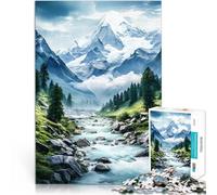 Puzzle 1000 pezzi per adolescenti Maestà delle Alpi svizzere Giocattolo educativo per l'apprendimento con poster abbinato e foglio di quiz 50x70cm