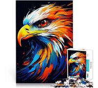 Puzzle 1000 pezzi per adolescenti Maestosa aquila americana Giocattoli di gioco impegnativi con poster abbinato e foglio di quiz 75x50cm