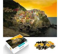 Puzzle 1000 pezzi per adolescenti Manarola, Cinque Terre Difficile da completare ma divertente e umoristico regali per amici e familiari 38x26cm