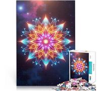 Puzzle 1000 pezzi per adolescenti Mandala cosmico Difficile da completare ma divertente e umoristico Regalo di compleanno, regali, arte murale 75x50cm