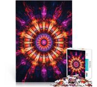 Puzzle 1000 pezzi per adolescenti Mandala in vetro colorato Allena il tuo cervello e le tue mani perché è ideale come regalo per tutta la famiglia 75x50cm