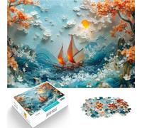Puzzle 1000 pezzi per adolescenti Mare dei sogni per il giocattolo di sfida del gioco educativo Lista dei desideri con Babbo Natale 52x38cm