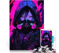 Puzzle 1000 pezzi per adolescenti Maschera antigas da ragazza anime Rompicapo con pezzi completamente interconnessi di forma casuale 75x50cm