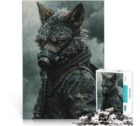 Puzzle 1000 pezzi per adolescenti Maschera antigas Lupo Giocattoli educativi per l'apprendimento Giochi per famiglie grande regalo 38x26cm