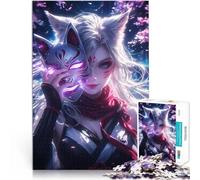 Puzzle 1000 pezzi per adolescenti Misteriosa ragazza volpe Gioco impegnativo e gioco in famiglia perché è ideale come regalo per tutta la famiglia 52x38cm