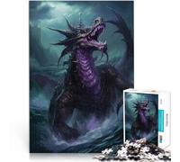 Puzzle 1000 pezzi per adolescenti Mistica dei Draghi Ombra Giocattoli Giochi Educativi Antistress con poster abbinato e foglio di quiz 75x50cm