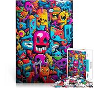 Puzzle 1000 pezzi per adolescenti Moderna arte murale dei graffiti Divertimento in famiglia Migliorare l'amore tra le coppie 75x50cm