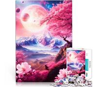 Puzzle 1000 pezzi per adolescenti Mondo rosa azzurro Antistress Vacanza in patria Uccidere il tempo offerte come regali per tutta la famiglia 52x38cm