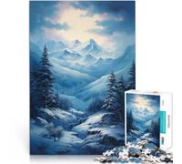 Puzzle 1000 pezzi per adolescenti Montagne invernali Antistress Vacanza in patria Uccidere il tempo è ideale come regalo per tutta la famiglia 38x26cm