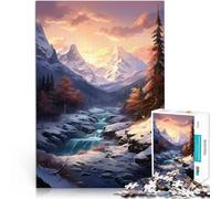 Puzzle 1000 pezzi per adolescenti Montagne invernali per il giocattolo di sfida del gioco educativo Giocattoli per la decorazione della casa 52x38cm
