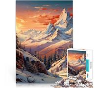 Puzzle 1000 pezzi per adolescenti Montagne invernali per il giocattolo di sfida del gioco educativo perché è ideale come regalo per tutta la famiglia 52x38cm