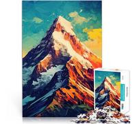 Puzzle 1000 pezzi per adolescenti Montagne PopArt per il giocattolo di sfida del gioco educativo con poster abbinato e foglio di quiz 75x50cm