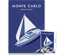 Puzzle 1000 pezzi per adolescenti Monte Carlo Monaco Francia Bellissimo design Gioco sfida difficile Giocattoli antistress Dimensioni 50x75cm