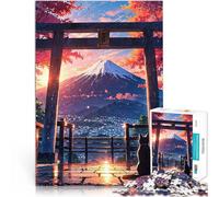Puzzle 1000 pezzi per adolescenti Monte Fuji all'alba Giocattolo educativo intellettuale decomprimente è ideale come regalo per tutta la famiglia 38x26cm