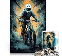 Puzzle 1000 pezzi per adolescenti Mountain Bike in discesa giocattoli educativi per l'apprendimento è ideale come regalo per tutta la famiglia 38x26cm