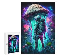 Puzzle 1000 pezzi per adolescenti Mushroom astronauta nello spazio, 1 puzzle per giochi di relax promuovere la memoria, tutta la famiglia, 1000 pezzi