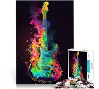 Puzzle 1000 pezzi per adolescenti Musica colorata per chitarra Allena il tuo cervello e le tue mani offerte come regali per tutta la famiglia 75x50cm