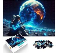 Puzzle 1000 pezzi per adolescenti Musica per chitarra Terra Luna Giocattolo educativo per l'apprendimento Interazione genitore-figlio 52x38cm