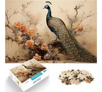Puzzle 1000 pezzi per adolescenti Natura morta di pavone per il giocattolo di sfida del gioco educativo offerte come regali per tutta la famiglia 38x26cm