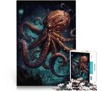 Puzzle 1000 pezzi per adolescenti Naufragio del polpo per il giocattolo di sfida del gioco educativo Regalo di compleanno, regali, arte murale 38x26cm