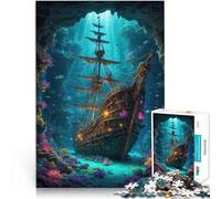 Puzzle 1000 pezzi per adolescenti Nave pirata affondata Giocattolo educativo intellettuale decomprimente perché è ideale come regalo per tutta la famiglia 38x26cm