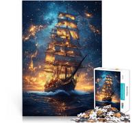 Puzzle 1000 pezzi per adolescenti Navigando tra le stelle~ Allena il tuo cervello e le tue mani Lista dei desideri con Babbo Natale 70x100cm
