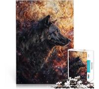Puzzle 1000 pezzi per adolescenti Nebulosa Cosmica Lupo Difficile da completare ma divertente e umoristico Decorazione della casa 75x50cm