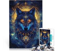 Puzzle 1000 pezzi per adolescenti Nel buio Lupo Difficile da completare ma divertente e umoristico Migliorare l'amore tra le coppie 75x50cm