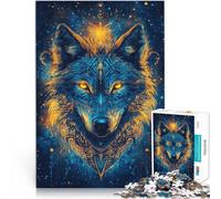 Puzzle 1000 pezzi per adolescenti Nel buio Lupo Giocattolo educativo intellettuale decomprimente Lista dei desideri con Babbo Natale 52x38cm