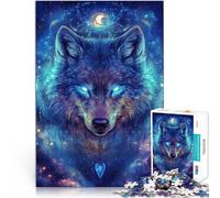 Puzzle 1000 pezzi per adolescenti Nel buio Lupo per il giocattolo di sfida del gioco educativo con poster abbinato e foglio di quiz 52x38cm