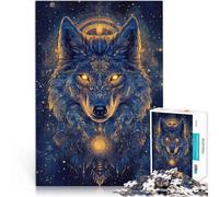 Puzzle 1000 pezzi per adolescenti Nel buio Lupo per il giocattolo di sfida del gioco educativo Decorazioni e regali unici per la casa 38x26cm