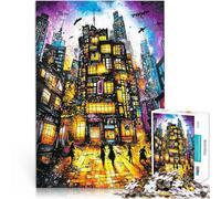 Puzzle 1000 pezzi per adolescenti Neon Metropolis - Paesaggio notturno urbano surreale Giocattoli educativi Ottimo regalo per i giochi 52x38cm