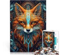 Puzzle 1000 pezzi per adolescenti Neon Tribe Fox Difficile da completare ma divertente e umoristico offerte come regali per tutta la famiglia 38x26cm