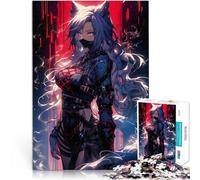 Puzzle 1000 pezzi per adolescenti Ninja ragazza gatto Difficile da completare ma divertente e umoristico perché è ideale come regalo per tutta la famiglia 52x38cm