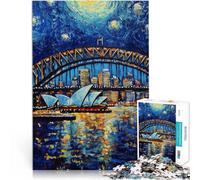 Puzzle 1000 pezzi per adolescenti Notte all'Opera House di Sydney Sfida difficile Ogni pezzo è unico - Gioco divertente e stimolante per tutta la famiglia 52x38cm