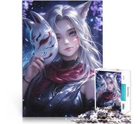 Puzzle 1000 pezzi per adolescenti Notte della volpe mascherata giocattoli educativi per l'apprendimento Gioco educativo per compleanno e Natale 38x26cm
