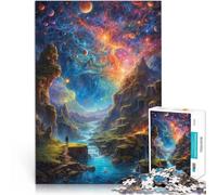 Puzzle 1000 pezzi per adolescenti Notte magica per il giocattolo di sfida del gioco educativo con poster abbinato e foglio di quiz 52x38cm