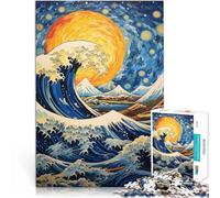 Puzzle 1000 pezzi per adolescenti Notte stellata Grande Onda Giocattoli Giochi Educativi Antistress Decorazione d'arte per la casa 50x70cm