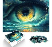 Puzzle 1000 pezzi per adolescenti Occhio di Poseidone Difficile da completare ma divertente e umoristico Adatto per la decorazione del desktop 75x50cm