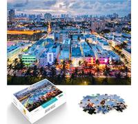 Puzzle 1000 pezzi per adolescenti Ocean Drive e skyline per il giocattolo di sfida del gioco educativo è ideale come regalo per tutta la famiglia 52x38cm