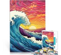 Puzzle 1000 pezzi per adolescenti Onde dell'oceano Pop Art Vacanza a casa: uccidere il tempo Regalo di compleanno, regali, arte murale 52x38cm