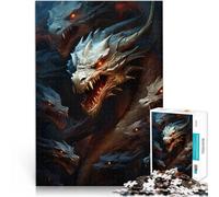 Puzzle 1000 pezzi per adolescenti Opera d'arte dei draghi Giocattoli di gioco impegnativi Attività divertenti a casa, regali di compleanno, regali di viaggio, 75x50cm