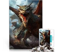 Puzzle 1000 pezzi per adolescenti Opera d'arte dei draghi giocattoli educativi per l'apprendimento è ideale come regalo per tutta la famiglia 38x26cm