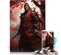 Puzzle 1000 pezzi per adolescenti Opera d'arte del guerriero samurai Gioco intellettuale Attività divertenti a casa, regali di compleanno, regali di viaggio, 38x26cm