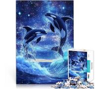 Puzzle 1000 pezzi per adolescenti Orca, balena, onda assassina Giocattoli Giochi Educativi Antistress Migliorare l'amore tra le coppie 50x70cm